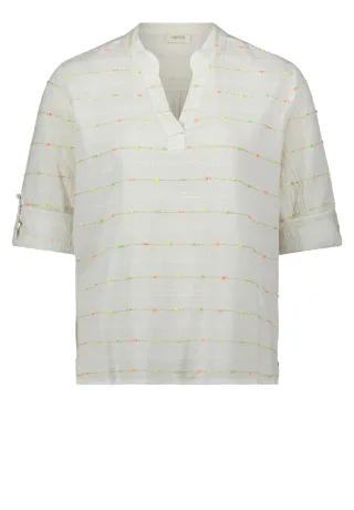 CARTOON - Casual-Bluse White/Orange - Gr. - 46