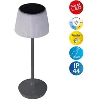 näve LED Tischleuchte Solarleuchte / Akkuleuchte "EMMI", Dimmer, Dimmfunktion, Ein-/Ausschalter, Farbsteuerung, USB-Ladefunktion, mehrere Helligkeitsstufen, LED fest integriert, Neutralweiß, Kaltweiß, Warmweiß, Solarbetrieb, Akkubetrieb, CCT, Berühru