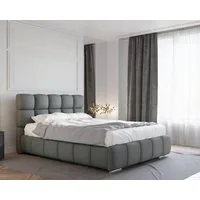 Homesy Polsterbett BLISS Luxus-Bett mit Lattenrost Wahl federkernmatraze, kokosmatratze, (Stabile Rahmenkonstruktion Metallrahmen), Ein Luxusbett in jeder Größe 140x200cm 160x200 cm 180x200cm