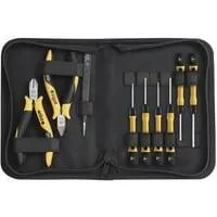Werkzeug-Set ESD rot/gelb, 10-teilig, mit Tasche