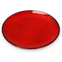 matches21 HOME & HOBBY Dekoschale Deko-Teller 15 cm in rot-schwarz für drinnen & draußen (1 St), Tischdeko für individuelle Kränze, Blumenarrangements & Kerzen