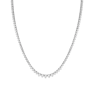 Luxenter Sterling Silber 925 Halskette mit rhodiniertem Brillant Zirkonia - Niriel