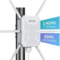 Insma WiFi 6 Dualband 2,4GHz/5GHz 3000 Mbit/s Outdoor WLAN Router WLAN-Repeater, Signalverstärker WiFi Booster mit PoE-Konverter, IP67 wetterfest