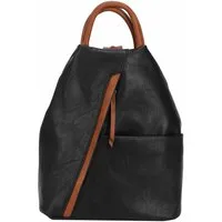 ITALYSHOP24 Rucksack Damen City- TagesRucksack Daypack Backpack Tasche Schultertasche Sport, Handtasche tragbar, Leder Optik viele Farben/Variationen, Schule Reise