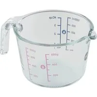 Emsa Messbecher Prep&Bake, Glas, (1-St), doppelte Skalierung f. feste & flüssige Zutaten, Ausgießlippe