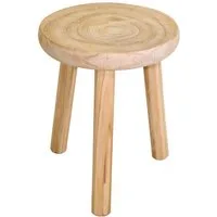 Spetebo Blumenhocker aus Holz mit 3 Beinen - rund naturbelassen (Größe wählbar, 1 St., Ø 30 cm / Ø 35 cm), stabiler Stand auf 3 Beinen