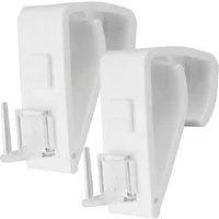 Clever-Kauf-24 Klemmhalter für Gardinenstangen 2er Set Klemmträger für Vitrage- und Cafehausstangen, (2-St), Klemmträger für Bistrostangen