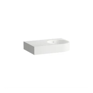 Laufen FORM Waschtisch H510FM33991041 800x500x158 mm, Ablage links, Armaturenbank, 1 Hahnloch, Überlauf, weiß