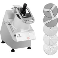 Royal Catering Gemüseschneider 5 Messerscheiben Gemüsereibe 750 W Raspelscheiben Schneidescheiben, 750 W