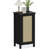 GarveeMore Nachttisch Beistelltisch Rattan Nachtkommode 76 × 40 × 30 cm