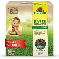 Neudorff Rasendünger Azet Bio RasenDünger für 100 m² - 5 kg, sorgt für eine dichte, grüne und strapazierfähige Rasenfläche, mit 6 Monaten Langzeitwirkung, Auch für mährobotergepflegte Rasenflächen geeignet