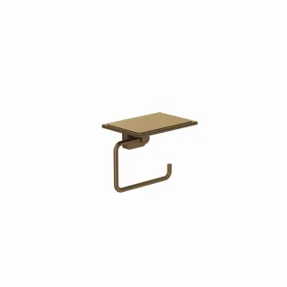 Kludi VELA S Toilettenpapierhalter mit Ablage Brushed Bronze, 25971N1 25971N1