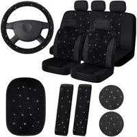 GarveeMore Lenkradbezug 15-teiliges Auto Zubehör Set für Frauen Lenkradabdeckung 38cm