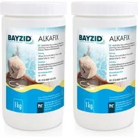 Höfer Chemie GmbH Poolpflege 2x 1 kg BAYZID® Alkafix zur Anhebung der Alkalinität (TA), Stabilisiert Wasserwerte für optimale pH Wert Regulierung
