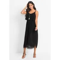 bonprix Maxikleid lässige Passform, elastischer Gummibund in der Taille, ärmellos