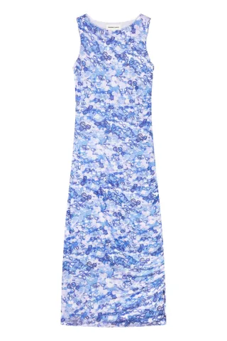 Fabienne Chapot - Figurbetontes Midikleid mit grafischem Allover-Print blau - Gr. - XL