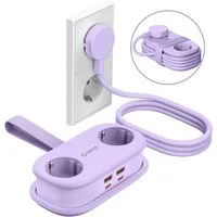 ORICO Steckdose 65W GaN Schnellladung Mehrfachsteckdose 6-in-1 Steckdosenleiste, Packung, 1-St., Mehrfach-Steckdosenleiste für Reisen, kompakter Mehrfachstecker für MacBook iPad iPhone Laptop