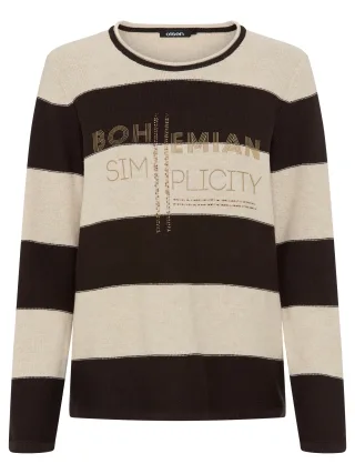 Olsen - Pullover Long Sleeves Coffee Bean - Gr. - 38