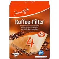 Jeden Tag Papierfilter, ungebleichtes Papier, Größe 4