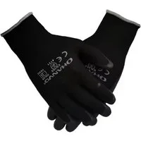 Wonder Grip Arbeitshandschuhe 10 Pairs Black PU Nitrile Coated Nylon Work Gloves