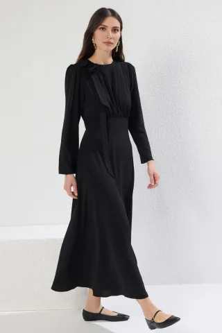 Langes, gerades, figurbetontes Hijab-Kleid für Damen, lässig/alltagstauglich