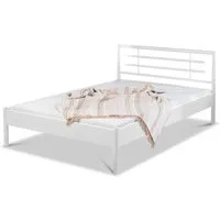BedBox Metallbett Modell Lia mit klassischem Kopfteil, stabil und langlebig