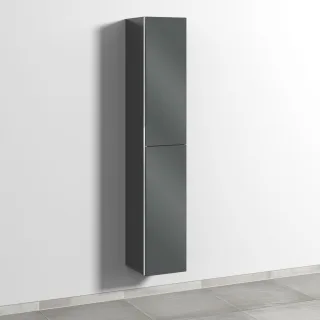 Sanipa 3way Hochschrank mit 2 Türen, Anthrazit-Glanz BS09179