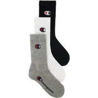 Champion Sportsocken 3 Pack Crew Socks (3-Paar) für Kinder, dreiteiliges Set, aus Baumwolle, Polyester und Elasthan