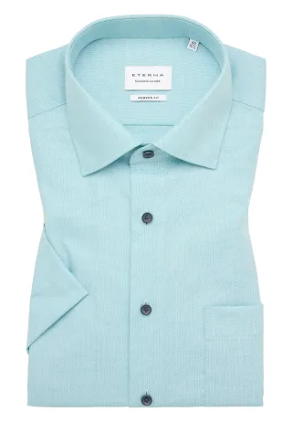 ETERNA - Hemd Twill Kurzarm mint - Gr. - 42/Kurzarm