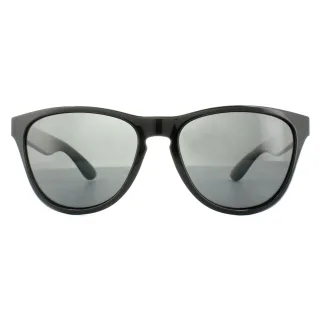 Polaroid Rectangle Mens Shiny Black Grey Polarisierte Sonnenbrille