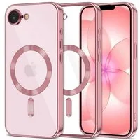 Hurtel Handyhülle MagFlex Mag kompatibel mit Apple iPhone 17e Roségold mit Magnetring, Transparente Hülle mit Magnetring und Kameraschutz