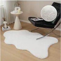 OTTO home Hochflor-Teppich Mollin, Fellform, leichter Glanz, rechteckig, Höhe: 30 mm, Kunstfell, Fellimitat, waschbar, flauschig, weich, Wohnzimmer