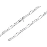 Silberkettenstore Kette mit Anhänger Plattenkette (Steigbügelkette) 6mm - 925 Silber, Länge wählbar