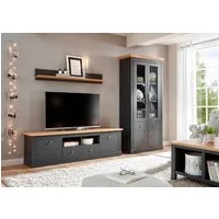 OTTO home Wohnwand Westminster, (Set, 3-St., Vitrine, Lowboard, Wandregal), im romantischen landhausstil