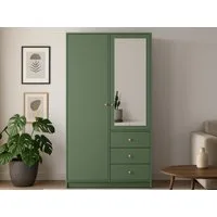 Beautysofa Kleiderschrank mit Spiegel und 3 Schubladen (Zur Auswahl: zweitürig, dreitürig oder viertürig, verschiedene Farben) Höhe 200 cm