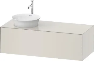 Duravit White Tulip Konsolenwaschtischunterbau wandhängend Nordic Weiß Seidenmatt 1300x550x408 mm -  WT4977L39390010