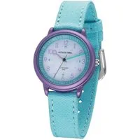 Jacques Farel Solaruhr ORSO Kinder Armbanduhr Solar Bio-Baumwollband, analog nachhaltig Geschenkidee Kids Ø 30 mm