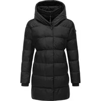 Ragwear Kurzmantel Niara stylischer, gesteppter Wintermantel mit gefütterter Kapuze