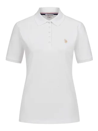 U.S. POLO ASSN. Damen Poloshirt kurzarm aus Baumwoll-Elasthan