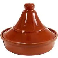 Annastore Dampfgartopf Tajine aus Ton Ø 27 cm für 4-5 Personen - Marokkanische Tagine, Schmortopf