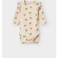 Lil' Atelier Langarmbody NBFGAVO EKO LS SLIM BODY LIL NOOS mit Rüschen, weiche Jerseyqualität