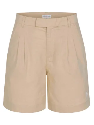 U.S. Polo Assn. Damen Leinenshorts aus Leinen-Baumwollmix