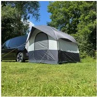 freizeitschmiede Wohnwagenschutzhülle freizeitschmiede® Heckzelt XT – Universal Buszelt in Anthrazit Grau (Packung, XT)