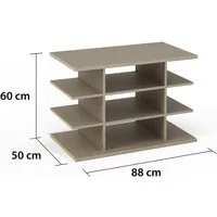 rauch Regaleinsatz Zubehör für Rauch-Schränke Garderobe Kleiderschrank Schrank (Breite 88 cm, Tiefe 50 cm), praktische Schrankeinteilung mit 9 Fächern MADE IN GERMANY