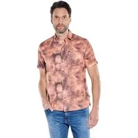 Engbers Kurzarmhemd Herren Seersucker Kurzarm-Hemd, Orange