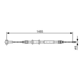 Bosch Handbremsseil hinten links rechts Citroen Fiat Peugeot 1987482214