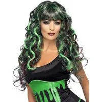Smiffys Kostüm-Perücke Lockenperücke - Kostüm Perücke für Halloween Fasch, Perfekter Look für den Evil Hair Day!