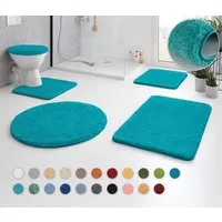 Kleine Wolke Badematte RELAX, Badvorleger, Badezimmer Teppich, Höhe 30 mm, rutschhemmend beschichtet, fußbodenheizungsgeeignet, Polyacryl, WC-Deckelbezug, WC-Deckelbezug, Badteppich, meliert, rechteckig, rund & als Set erhältlich