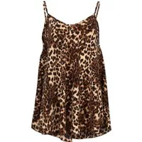 malito more than fashion Spaghettitop Spaghettiträger Top Animal Print 2312 Spaghettiträger Top Animal Print