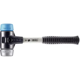 HALDER SIMPLEX - Schonhammer mit verstärktem Tempergussgehäuse und Fiberglasstiel, TPE-soft - 3719.050